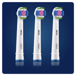 Oral-B 3D White 80338474 tête de brosses 3 pièce(s) Blanc