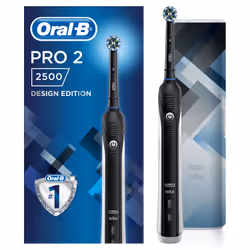 Oral-B PRO 2 2500, Adulte, Brosse à dents rotative, Soin quotidien, Soins des gencives, Noir, Blanc, 2 min, 30 sec, Noir, Bla ...