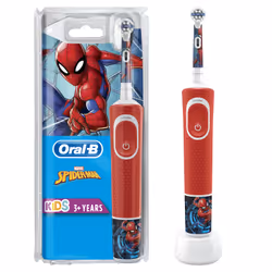 Oral-B 80339051, Enfant, Brosse à dents vibrante, Soin quotidien, Rouge, 2 min, Extra doux