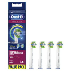 Oral-B FlossAction 80339419 tête de brosses 4 pièce(s) Blanc, Argent