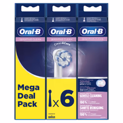 Oral-B Sensitive Clean 80339506 tête de brosses 6 pièce(s) Blanc