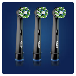 Oral-B CrossAction 80339540 tête de brosses 3 pièce(s) Noir