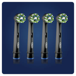 Oral-B CrossAction 80339541 tête de brosses 4 pièce(s) Noir