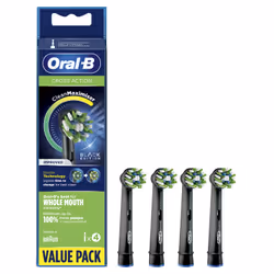 Oral-B CrossAction 80339541 tête de brosses 4 pièce(s) Noir