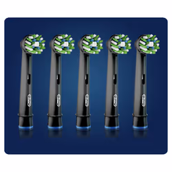Oral-B CrossAction 80339542 tête de brosses 5 pièce(s) Noir