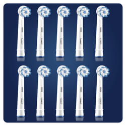 Oral-B Sensitive Clean 80339602 tête de brosses 10 pièce(s) Blanc