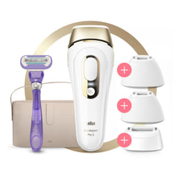 Braun Silk-expert Pro PL5347 épilateur léger Lumière pulsée Or, Blanc