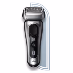 Braun Series 8 81744520, Rasoir à grille, Argent, LED, Batterie, Lithium-Ion (Li-Ion), Batterie intégré