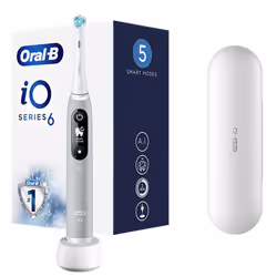 Oral-B iO 4210201381686, Brosse à dents rotative, Soin quotidien, Soins des gencives, Intense, Sensible, Blanchiment, Gris, G ...