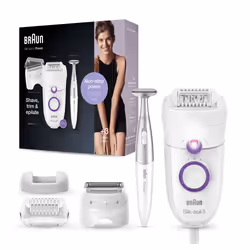 Braun Silk-épil 5 825 Power, Blanc, Violet, 28 pince(s), MicroGrip, Rasage, Allemagne, 0,5 mm