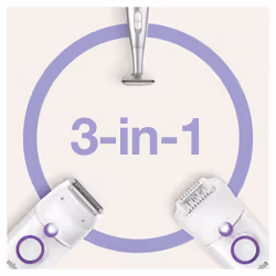 Braun Silk-épil 5 825 Power 28 pince(s) Blanc, Violet - Vue supplémentaire 5