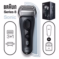 Braun Series 8 8453cc Rasoir à grille Tondeuse Noir, Gris