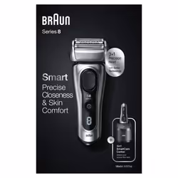 Braun Series 8 8457cc Wet&amp;Dry, Rasoir à grille, SensoFlex, Noir, Gris, Chargement, Batterie, 60 min