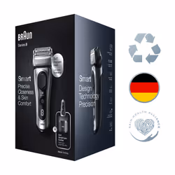 Braun Series 8 8457cc Wet&Dry Rasoir à grille Tondeuse Noir, Gris