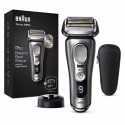 Braun Series 9 9415s, Rasoir à grille, Sonic, Auto senseur, Noir, Argent, Chargement, Batterie, Lithium-Ion (Li-Ion)