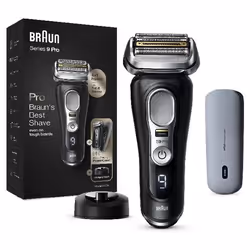 Braun Series 9 9420s, Rasoir à grille, Technologie Auto senseur intelligente, Noir, Chargement, Batterie, Lithium