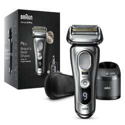 Braun Series 9 9467cc Wet & Dry Rasoir à grille Tondeuse Noir, Gris
