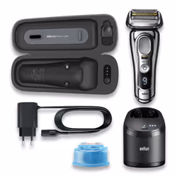 Braun Series 9 Pro 9476cc, Rasoir à grille, Boutons, Tactile, Noir, Chrome, Chargement, Batterie, Lithium-Ion (Li-Ion)