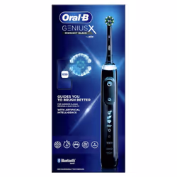 Oral-B Genius X , Adulte, Brosse à dents oscillante, Soin quotidien, Soins des gencives, Sensible, Blanchiment, Noir, 2 min, ...