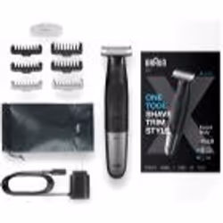 Braun Series X XT5200, Rasoir à grille, Noir, Métallique, Boutons, Énergie, Secteur, Batterie intégré