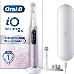 Oral-B iO 9S Adulte Brosse à dents rotative oscillante Rose, Blanc