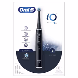 Oral-B iO 6, Adulte, Brosse à dents vibrante, Soin quotidien, Nettoyage en profondeur, Soins des gencives, Sensible, Blanchim ...