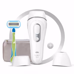 Braun Silk-expert Pro Silk expert Pro 3 PL3133, Argent, Blanc, Lumière pulsée, Royaume-Uni, NE PAS UTILISER sur :• le cuir ch ...