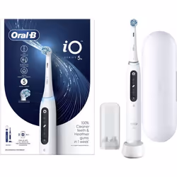 Oral-B iO 5N - Avec Etui de Voyage - Blanche - Brosse À Dents Électrique connectée