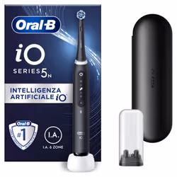 Oral-B iO 5 Noire Brosse à dents électrique avec brossette, Adulte, Brosse à dents oscillante, Intense, Soin quotidien, Soins ...