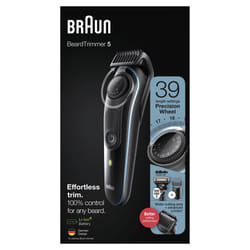 Braun BeardTrimmer 5 BT5340 AC/Batterie 39 2 cm Noir, Bleu