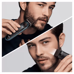 Braun BeardTrimmer 5 BT5340 AC/Batterie 39 2 cm Noir, Bleu