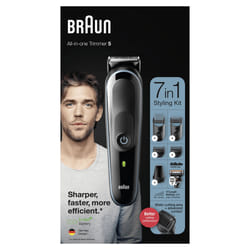 Braun All-in-one MGK5345 Batterie 2,1 cm Noir, Bleu