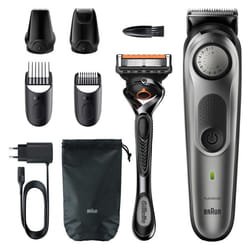Braun All-in-one MGK7320 Batterie 2,1 cm Mouillé & sec Noir, Gris