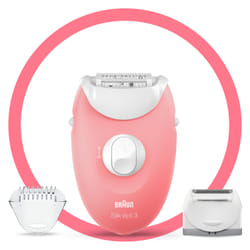 Braun Silk-épil 3 -277 20 pince(s) Blanc, Rose