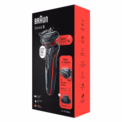 Braun Series 5 51-R1200S rasoir pour homme Rasoir à grille Tondeuse Noir, Rouge