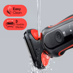 Braun Series 5 51-R1200S rasoir pour homme Rasoir à grille Tondeuse Noir, Rouge - Vue supplémentaire 4
