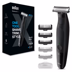 Braun Series XT3200, Noir, Acier inoxydable, Batterie, Batterie intégré