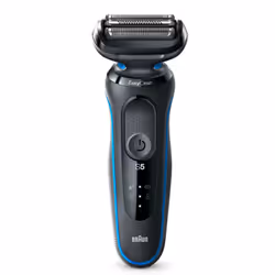 Braun 51-B1000s, Rasoir à grille, Noir, Bleu, Énergie, AC/Batterie, Lithium-Ion (Li-Ion), 50 min