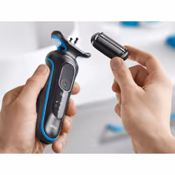 Braun 51-B1000s Rasoir à grille Tondeuse Noir, Bleu - Vue supplémentaire 4