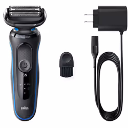 Braun 51-B1000s Rasoir à grille Tondeuse Noir, Bleu - Vue supplémentaire 5