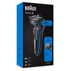 Braun 51-B1000s Rasoir à grille Tondeuse Noir, Bleu - Vue supplémentaire 6