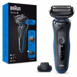 Braun Series 5 51-B1200S Rasoir à grille Tondeuse Bleu - Vue supplémentaire 2