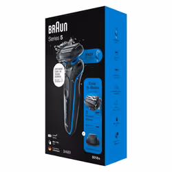 Braun Series 5 51-B1200S Rasoir à grille Tondeuse Bleu - Vue supplémentaire 3