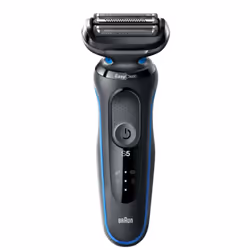 Braun Series 5 51-B1820s, Rasoir à grille, Boutons, Noir, Bleu, LED, Chargement, Énergie, AC/Batterie