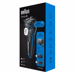 Braun Series 5 51-B1820s Rasoir à grille Noir, Bleu - Vue supplémentaire 7