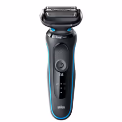 Braun Series 5 51-M4500cs, Rasoir à grille, Boutons, Noir, Bleu, LED, Chargement, Énergie, AC/Batterie