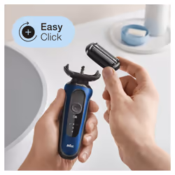 Braun Series 6 61-B1000s Rasoir à grille Noir, Bleu - Vue supplémentaire 4