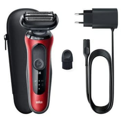 Braun Series 6 61-R1000s Rasoir à grille Noir, Rouge