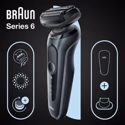 Braun Series 6 61-N1200s Rasoir à grille Tondeuse Noir - Vue supplémentaire 4