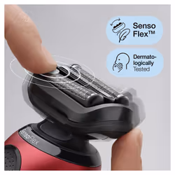 Braun Series 6 61-R1200s Rasoir à grille Tondeuse Noir, Rouge